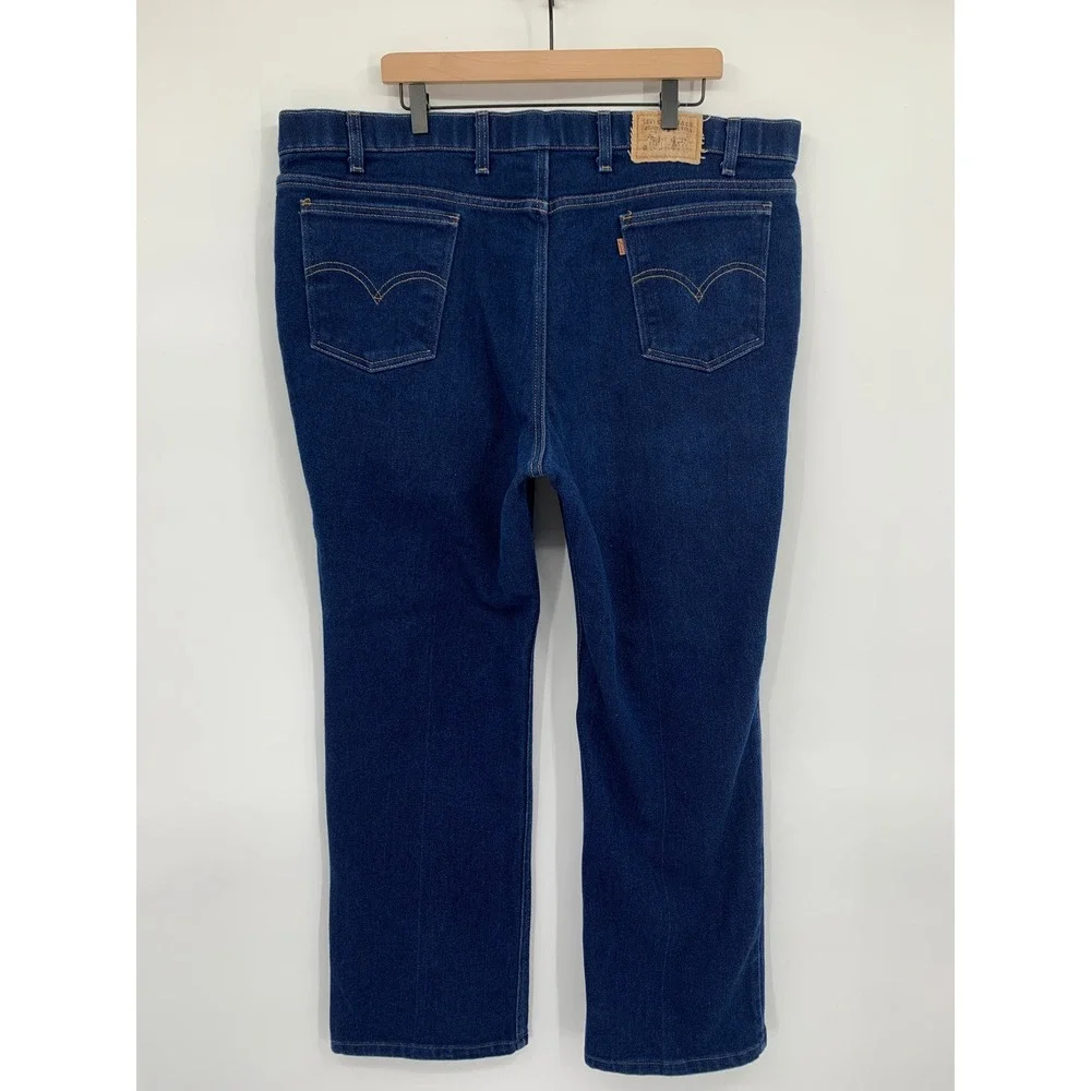 Vintage Levis Action Jeans Mens 42x30 Blue Orange Tab Made USA (Tag 46x32)